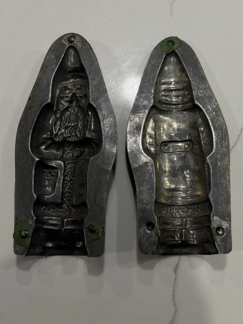 Antique Father Christmas / Belsnickle Chocolate Matching Chocolate Mold Se